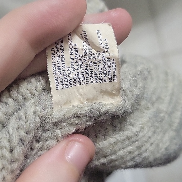 GAP Cream Wool Cable Knit Turtleneck Sweater - Picture 4 of 7